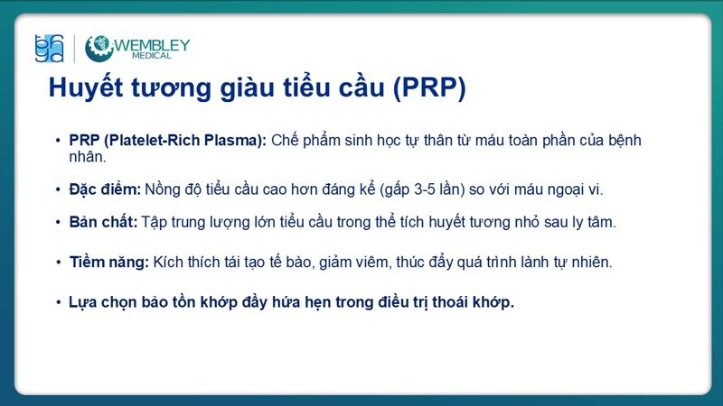 Bài báo cáo: Vai trò của PRP trong điều trị thoái hóa khớp