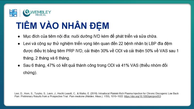 Bài báo cáo: Hiệu quả của huyết tương giàu tiểu cầu trong điều trị đau mạn tính