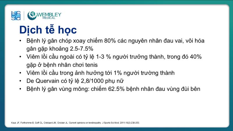 Bài báo cáo: Ứng dụng PRP trong điều trị bệnh lý viêm gân 