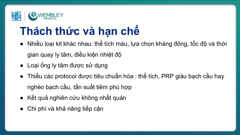 Bài báo cáo: Ứng dụng PRP trong điều trị bệnh lý viêm gân 