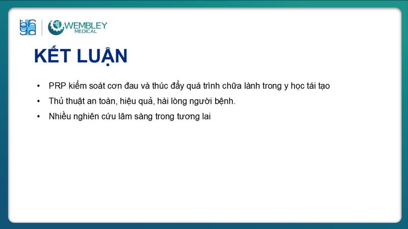 Bài báo cáo: Hiệu quả của huyết tương giàu tiểu cầu trong điều trị đau mạn tính