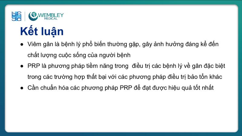 Bài báo cáo: Ứng dụng PRP trong điều trị bệnh lý viêm gân 