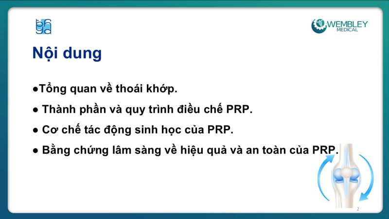 Bài báo cáo: Vai trò của PRP trong điều trị thoái hóa khớp
