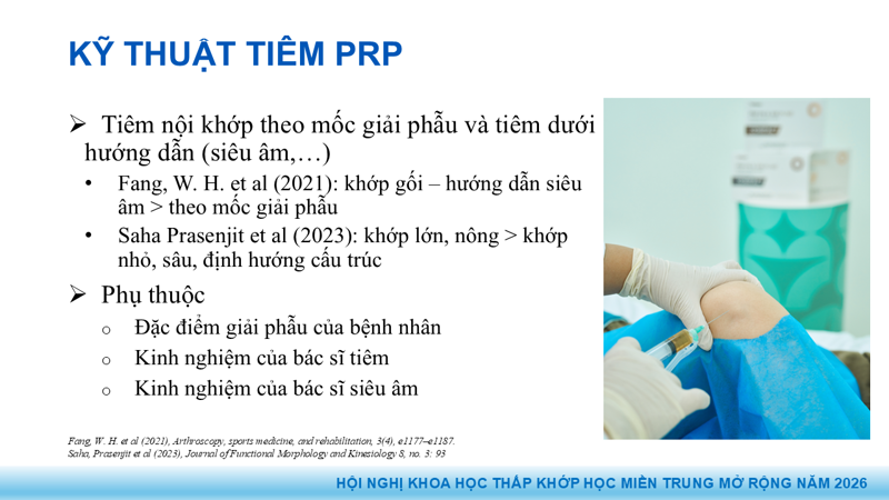 Bài báo cáo: Vai trò của Huyết tương giàu tiểu cầu trong điều trị thoái hóa khớp