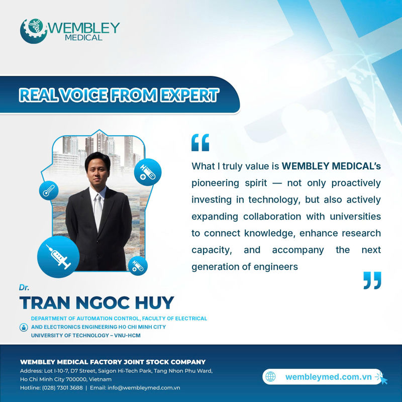 Dr. Tran Ngoc Huy - Ho Chi Minh City University of Technology (HCMUT - VNU-HCM) shared about the digital transformation collaboration project with WEMBLEY MEDICAL.
