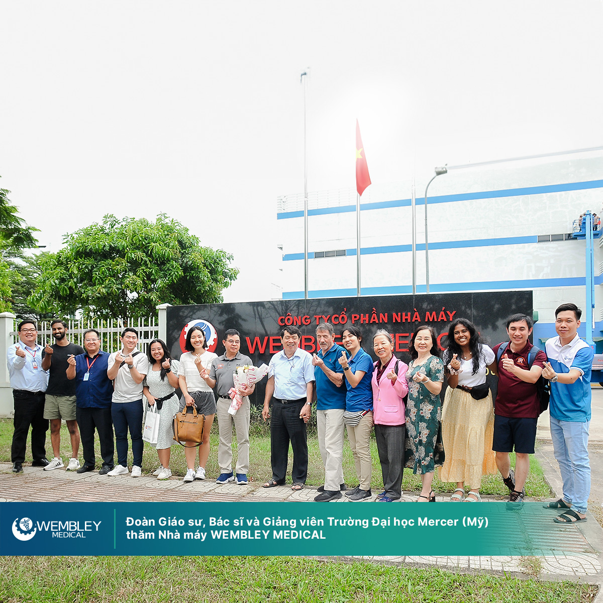 Đoàn Giáo sư, Bác sĩ và Giảng viên Trường Đại học Mercer (Mỹ) thăm Nhà máy WEMBLEY MEDICAL