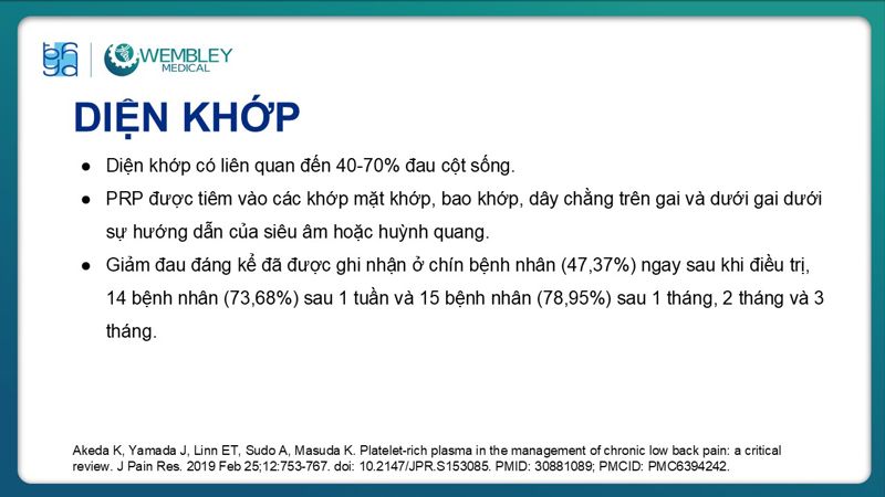 Bài báo cáo: Hiệu quả của huyết tương giàu tiểu cầu trong điều trị đau mạn tính